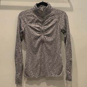 ATHLETA Zip Pullover - XS, white/grey